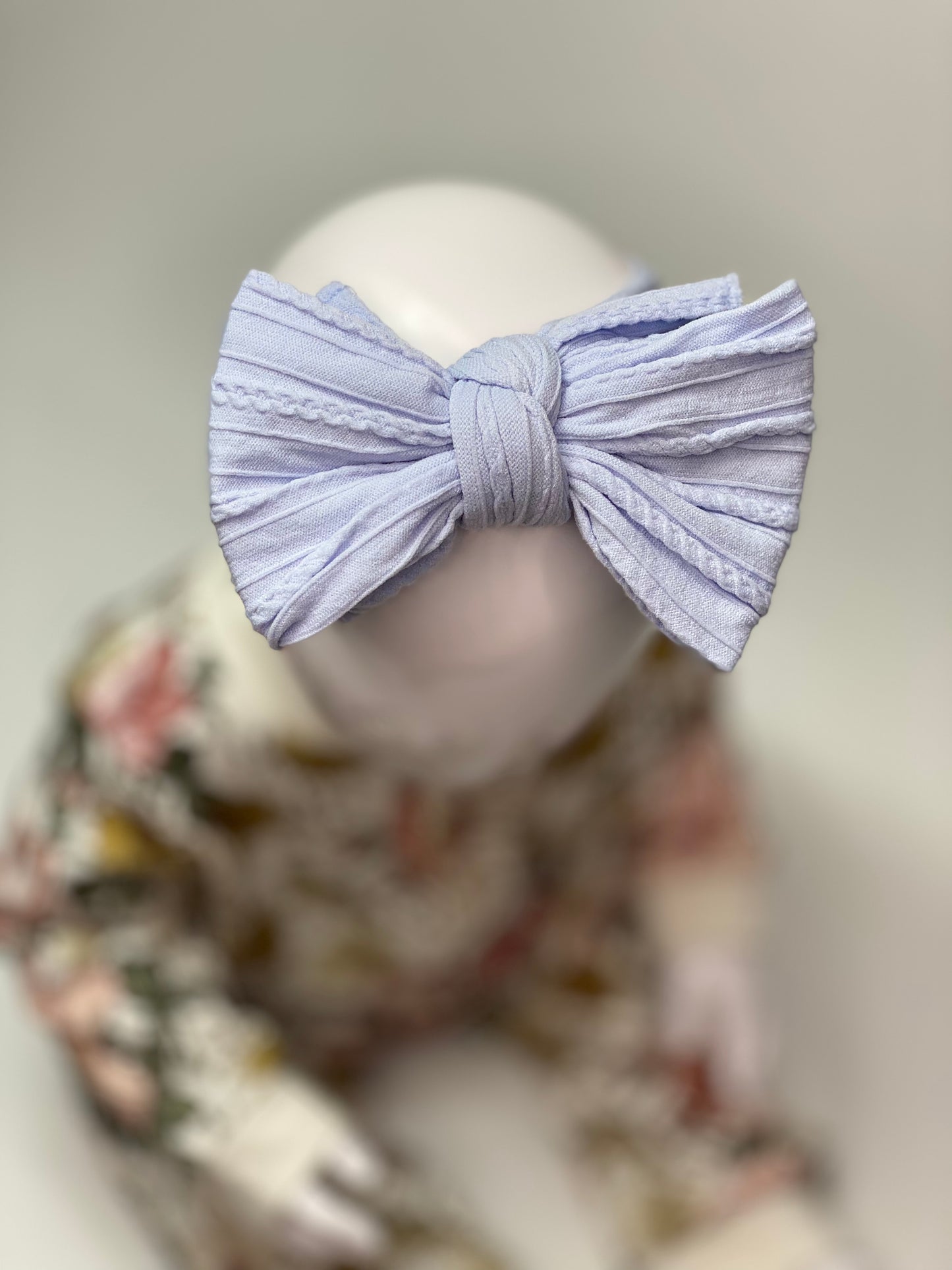 Baby Blue Larger Cable Knit Headband