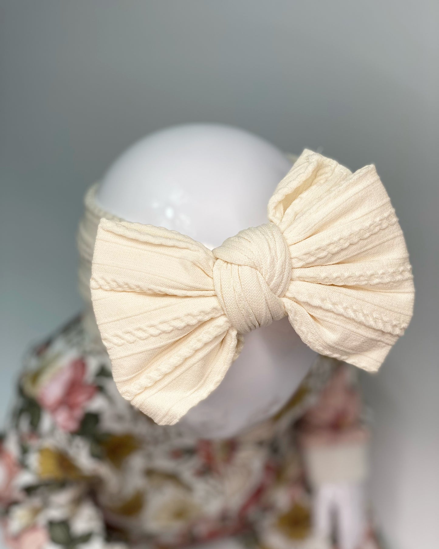 Ivory Larger Cable Knit Headband
