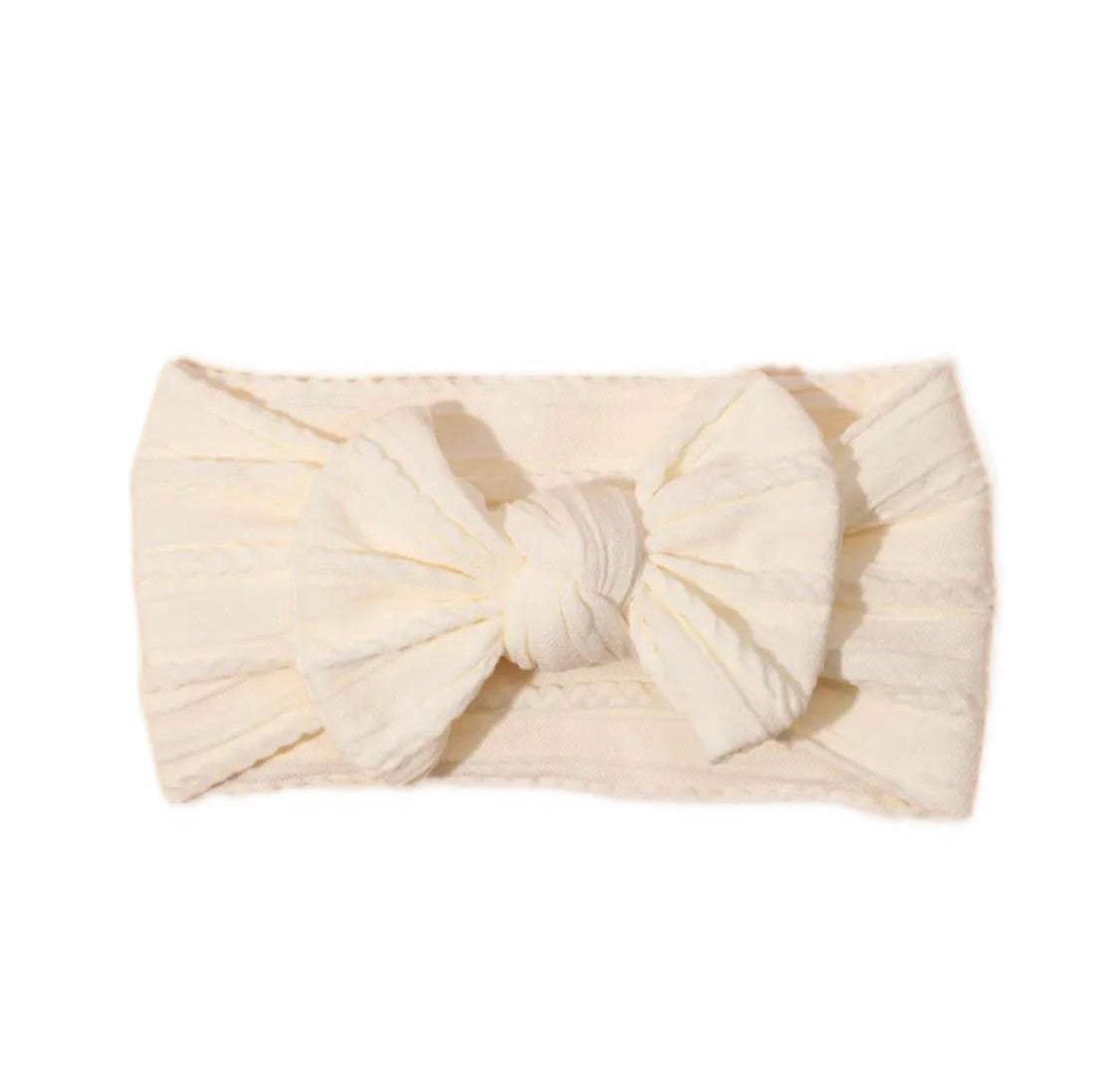Cream Smaller Cable Knit Headband