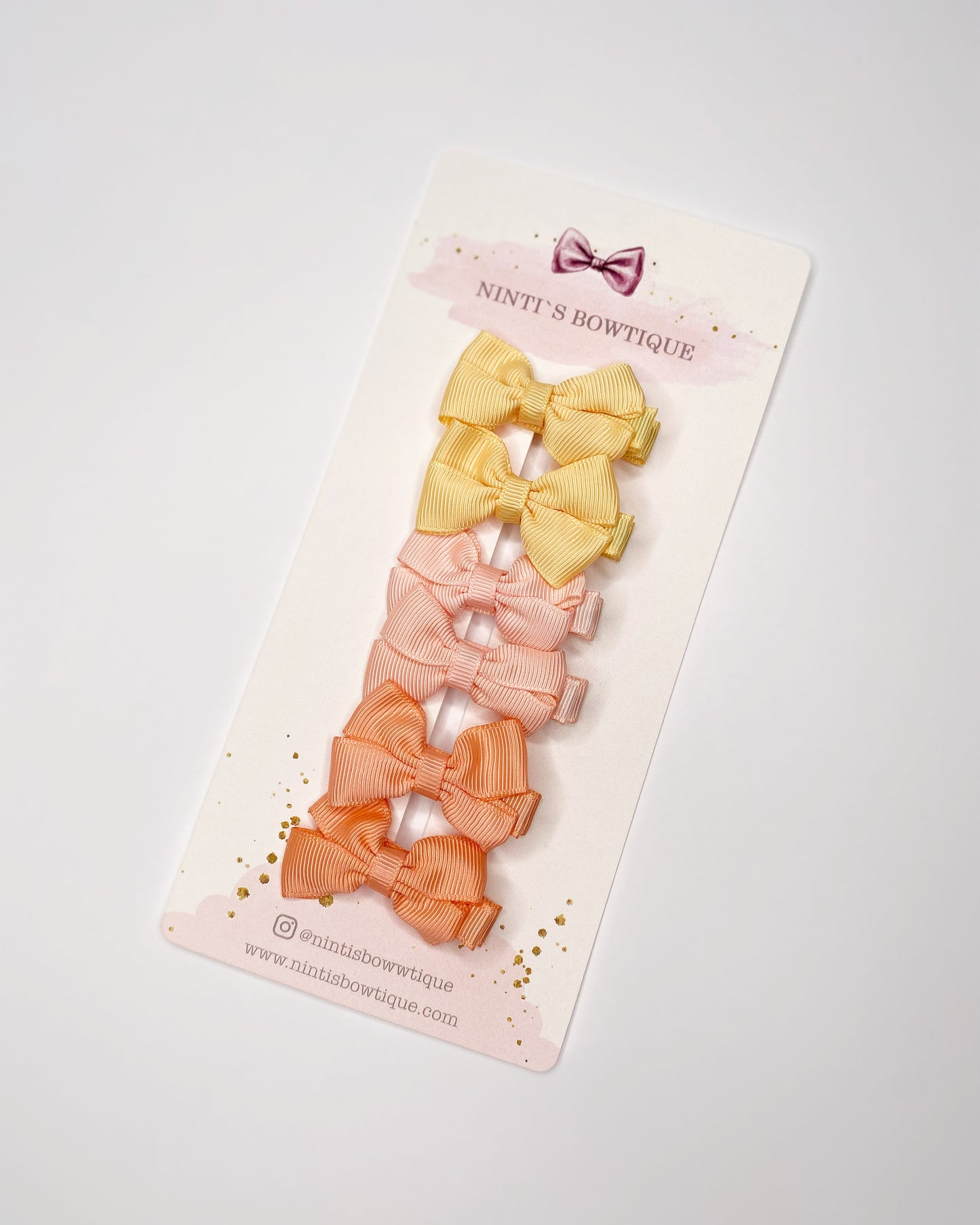 My first bow clip set - Orange Sunshine