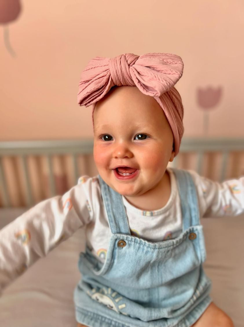 Primrose Pink Larger Cable Knit Headband