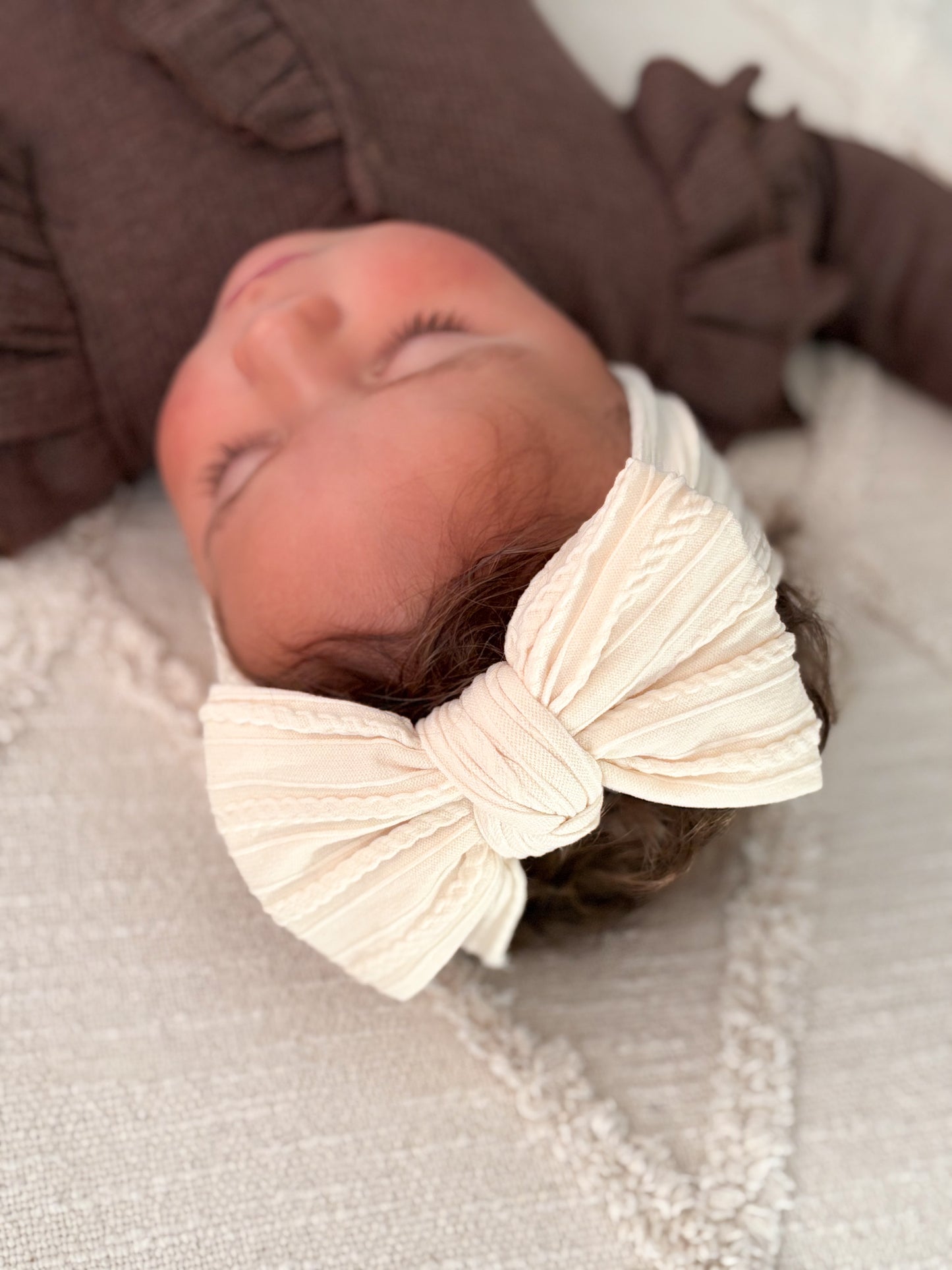 Ivory Larger Cable Knit Headband