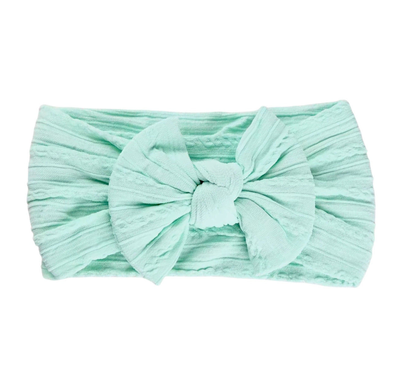 Mint Green Smaller Cable Knit Headband