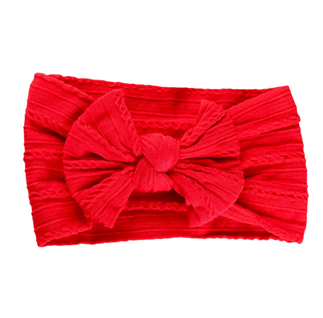 RUSSIAN RED CABLE KNIT HEADBAND