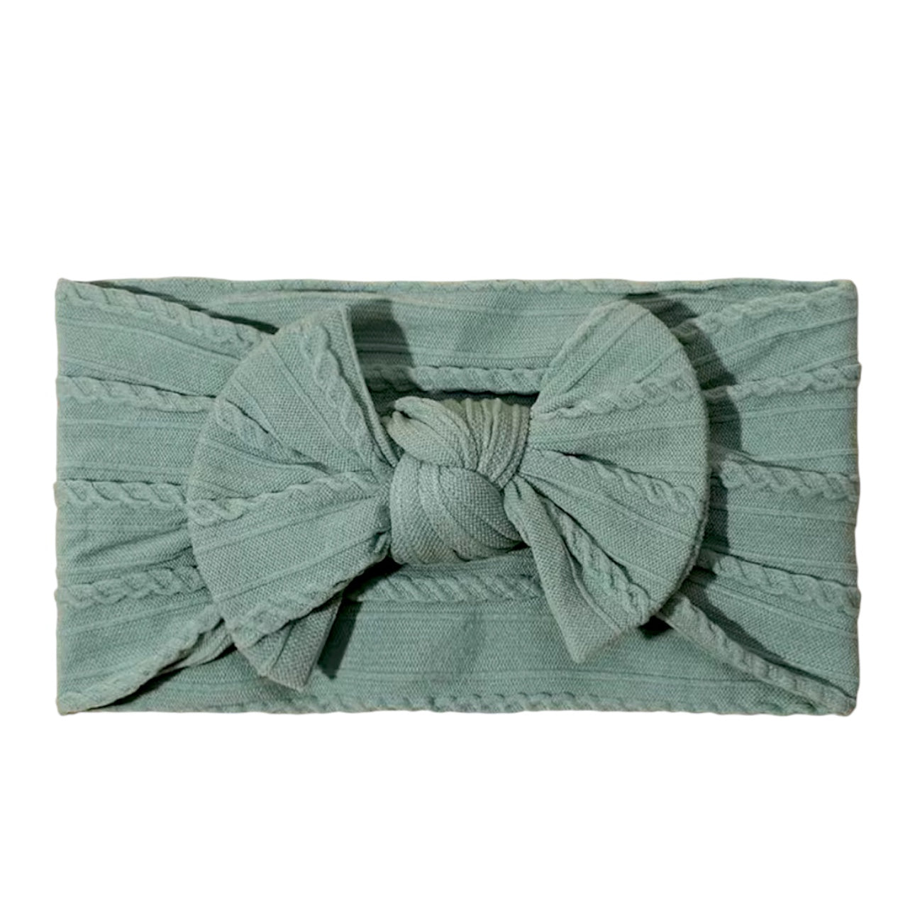 Dark Green Cable Knit Headband