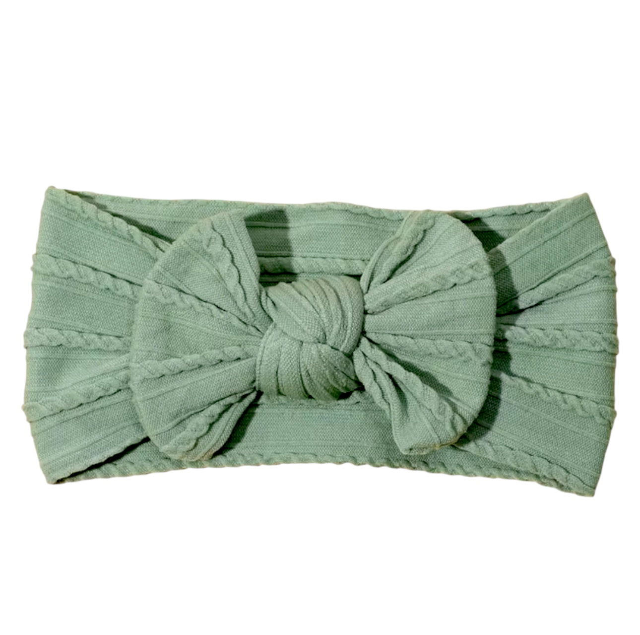 Hunter Green Smaller Cable Knit Headband