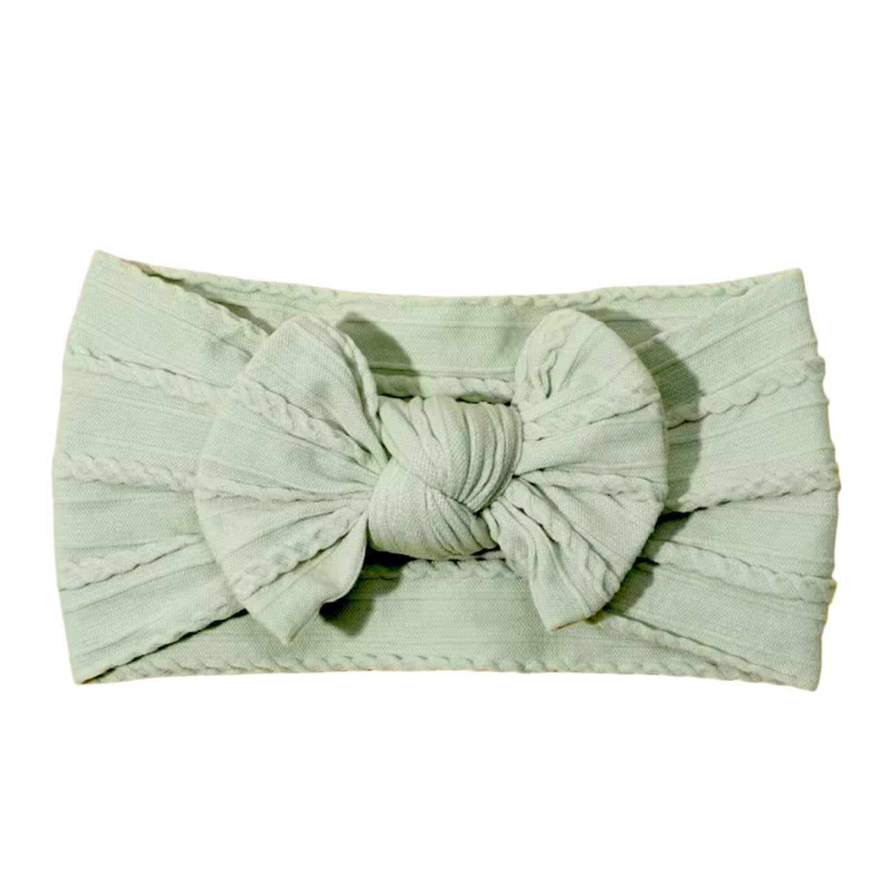 Sage Smaller Cable Knit Headband