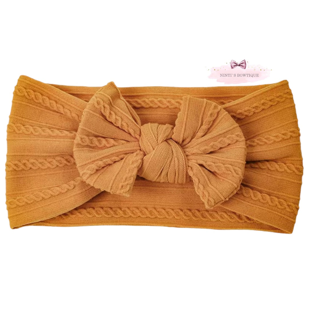Gold Smaller Cable Knit Headband
