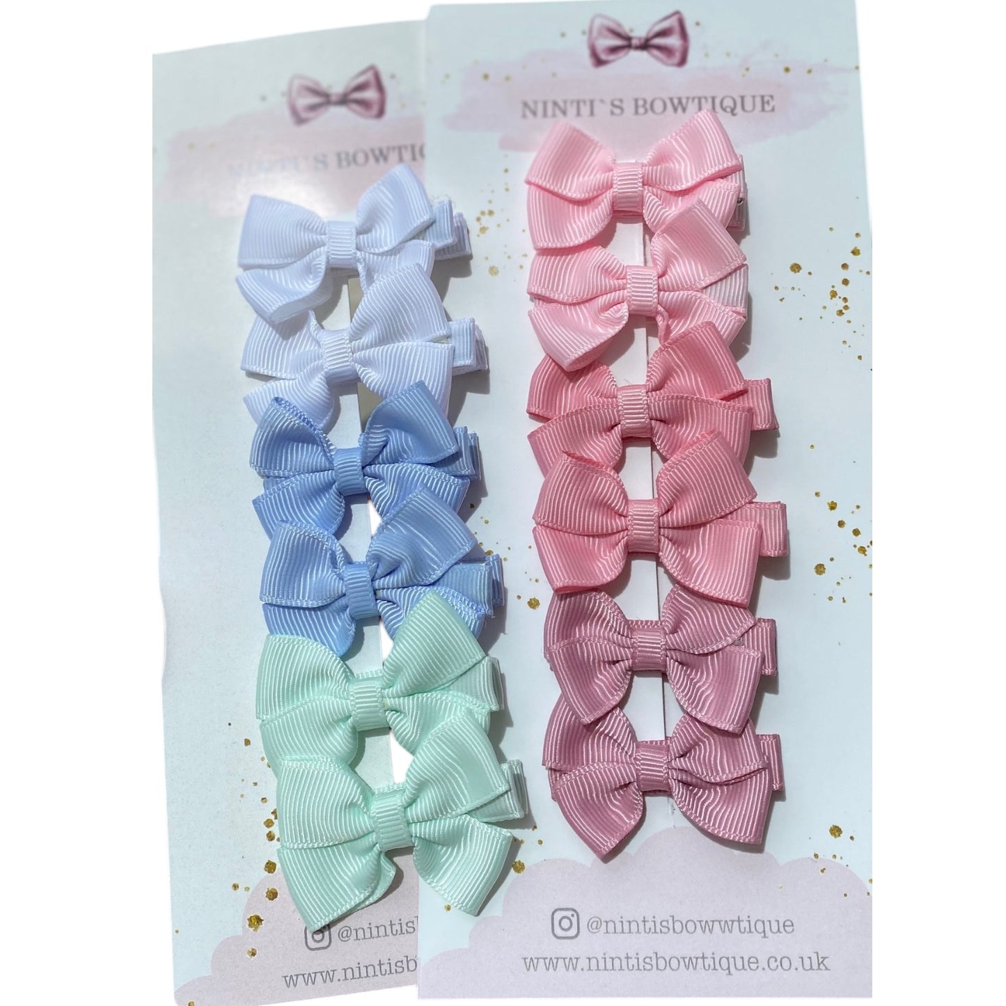 First 2Inch Hair Bow Clips /2Set