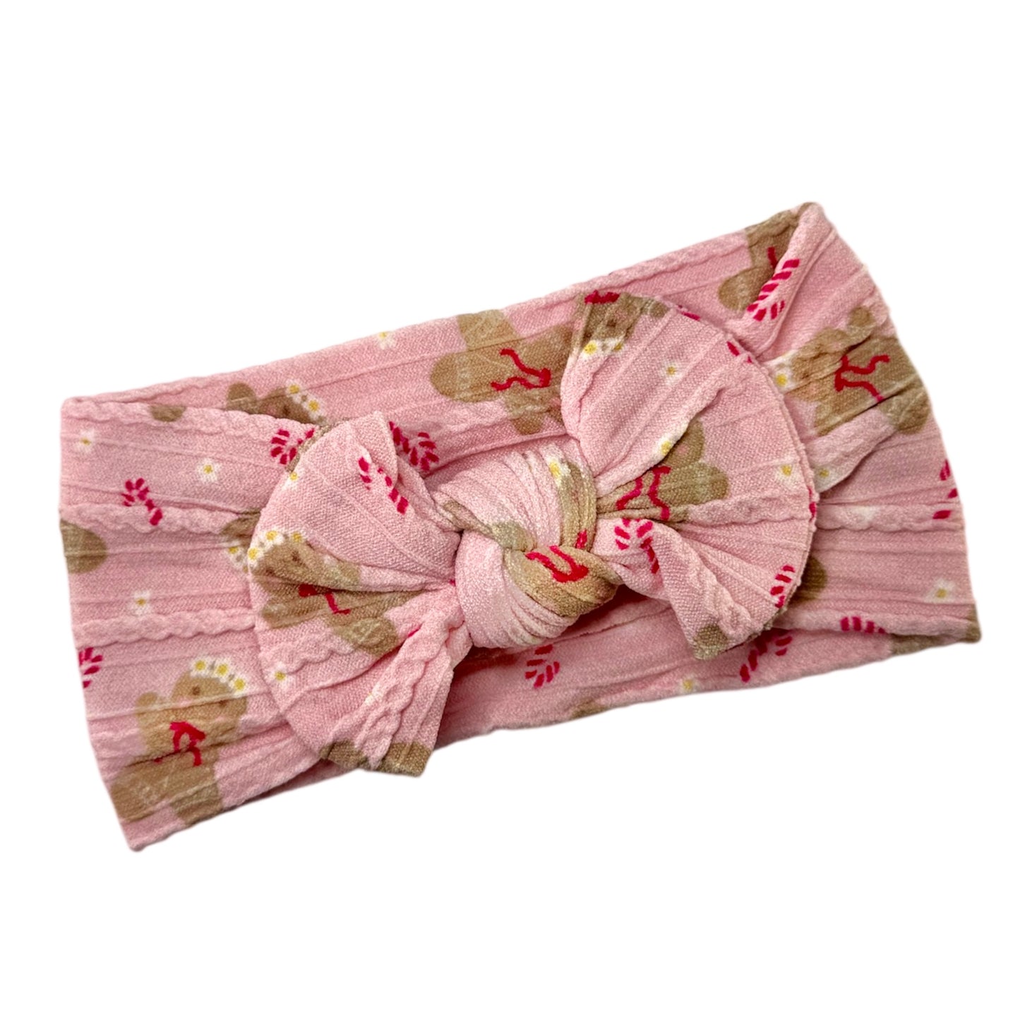 Pink Gingerbread Smaller Cable Knit Headband