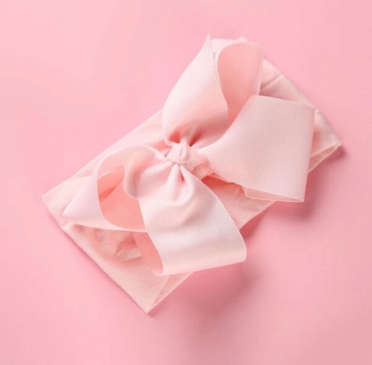 PASTEL PINK RIBBON HEADBAND