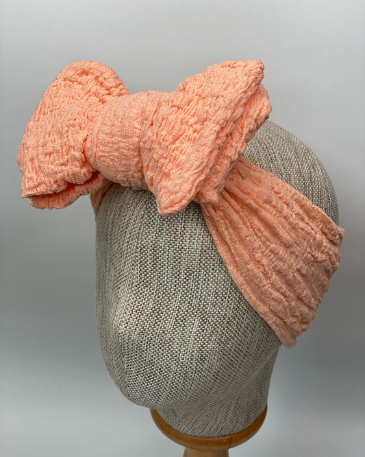 PEACH PINK LARGE BOW