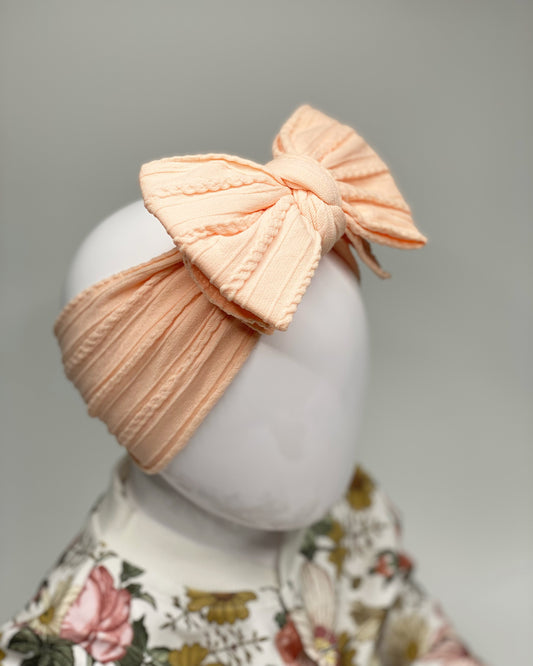 LIGHT PEACH LARGE BOW