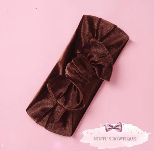 BROWN VELVET HEADBAND