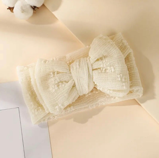 IVORY DOUBLE BOW HEADBAND