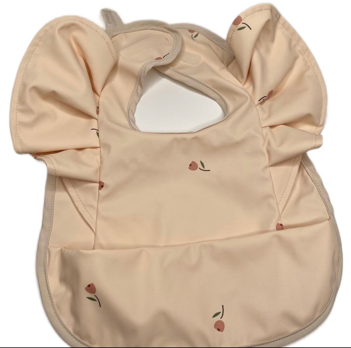 ROSE PEACH FRILL BIB