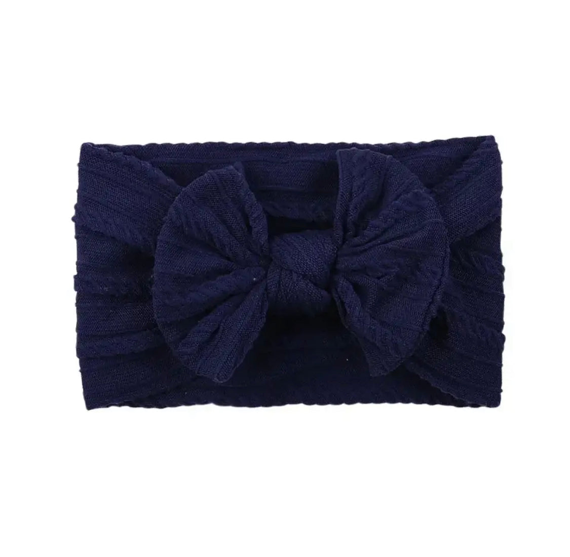 NAVY CABLE KNIT HEADBAND