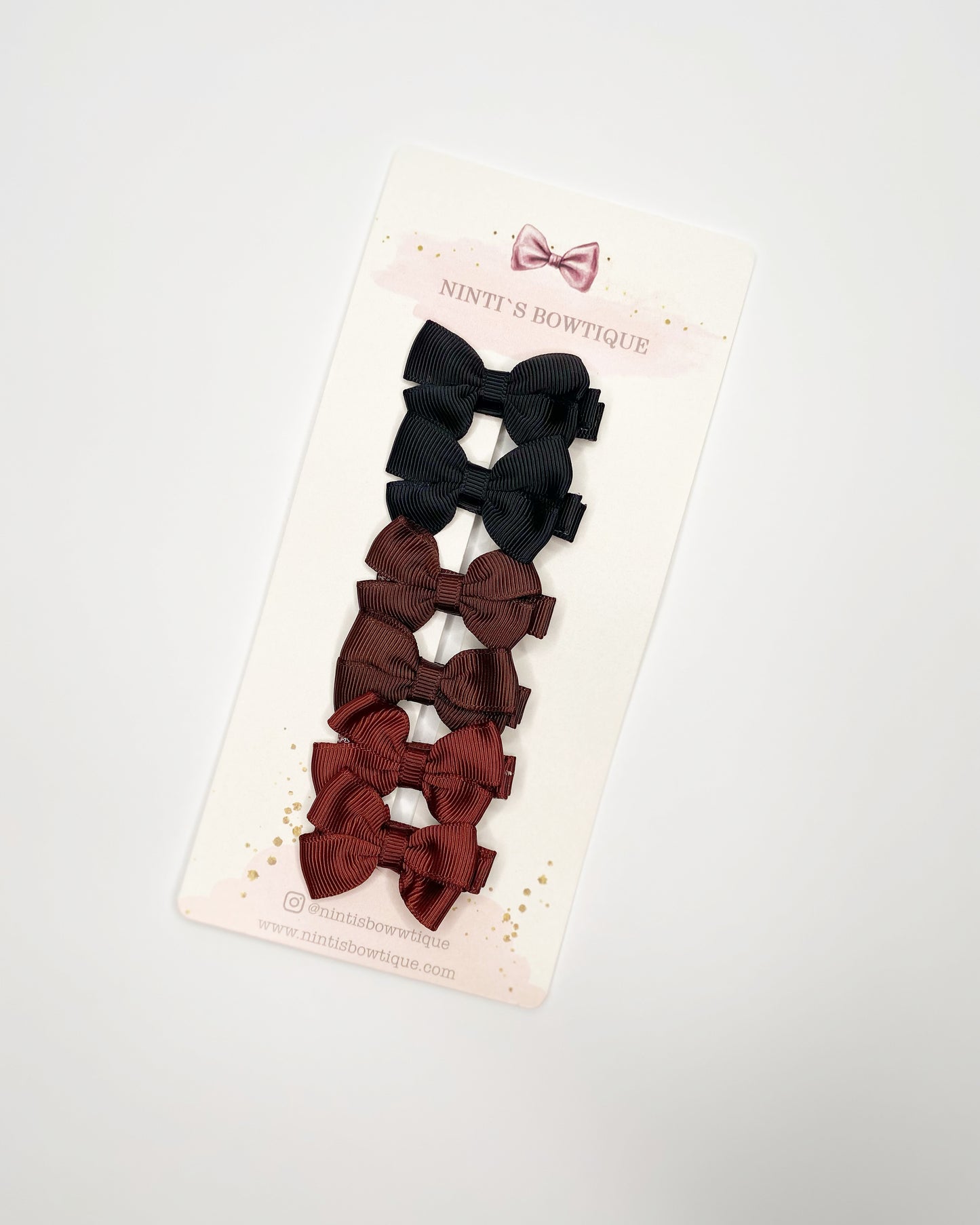 BROWNIE HAIR BOW CLIPS