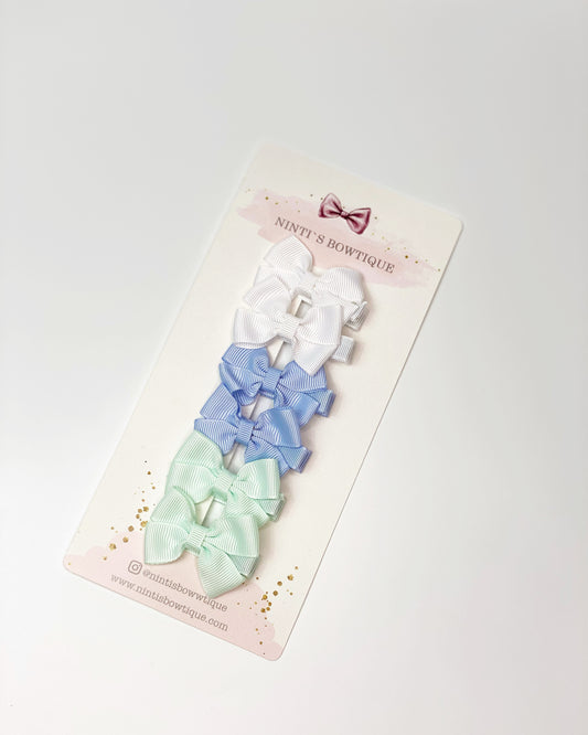 PASTEL BLOOM HAIR BOW CLIPS