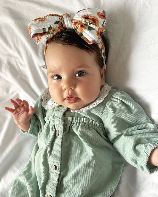 Sunflower Larger Cable Knit Headband