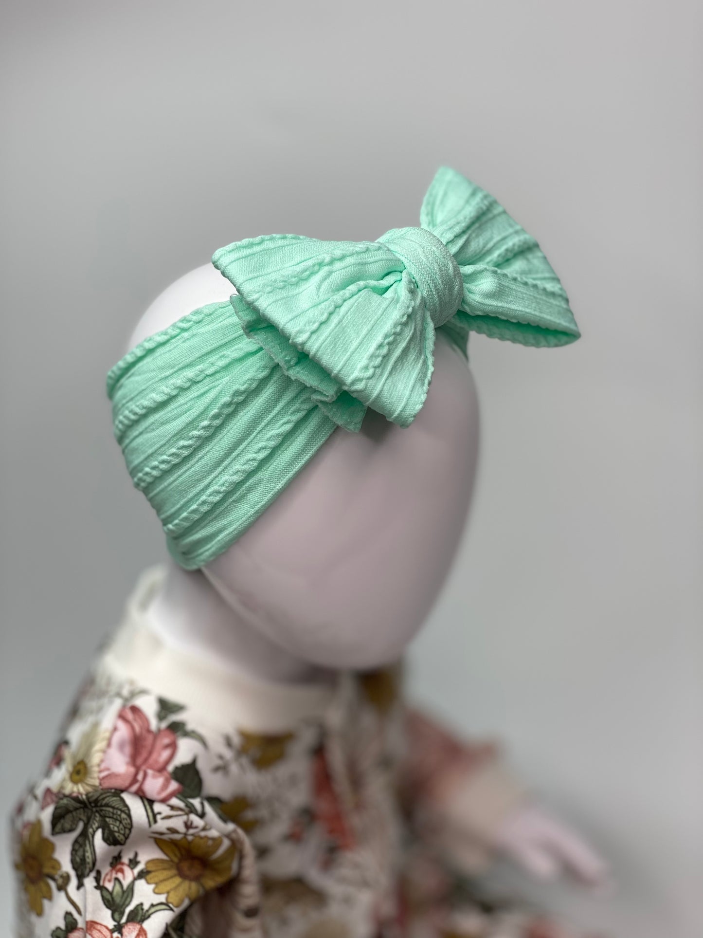 MINT GREEN LARGER BOW