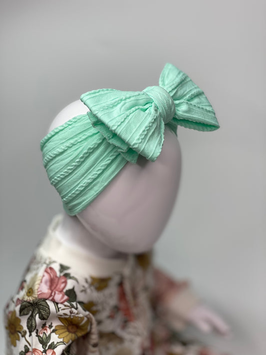 MINT GREEN LARGER BOW