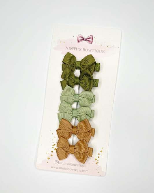 SPRING GARDENIA HAIR BOW CLIPS