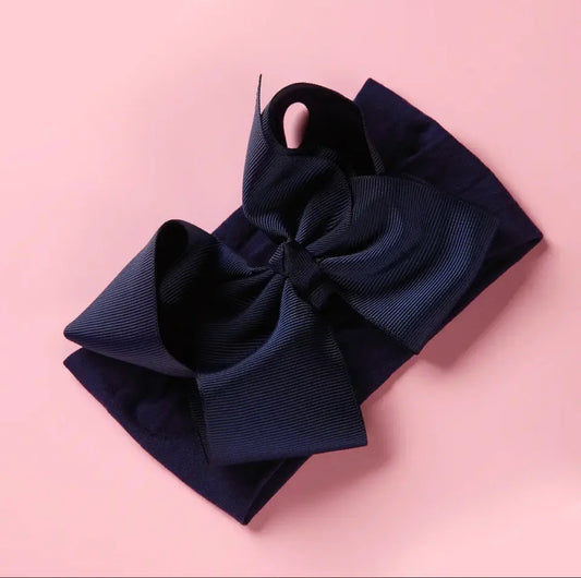 NAVY RIBBON BOW