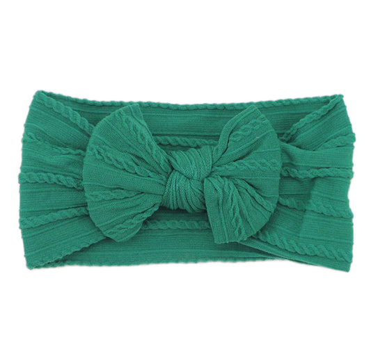 GREEN FOREST CABLE KNIT HEADBAND