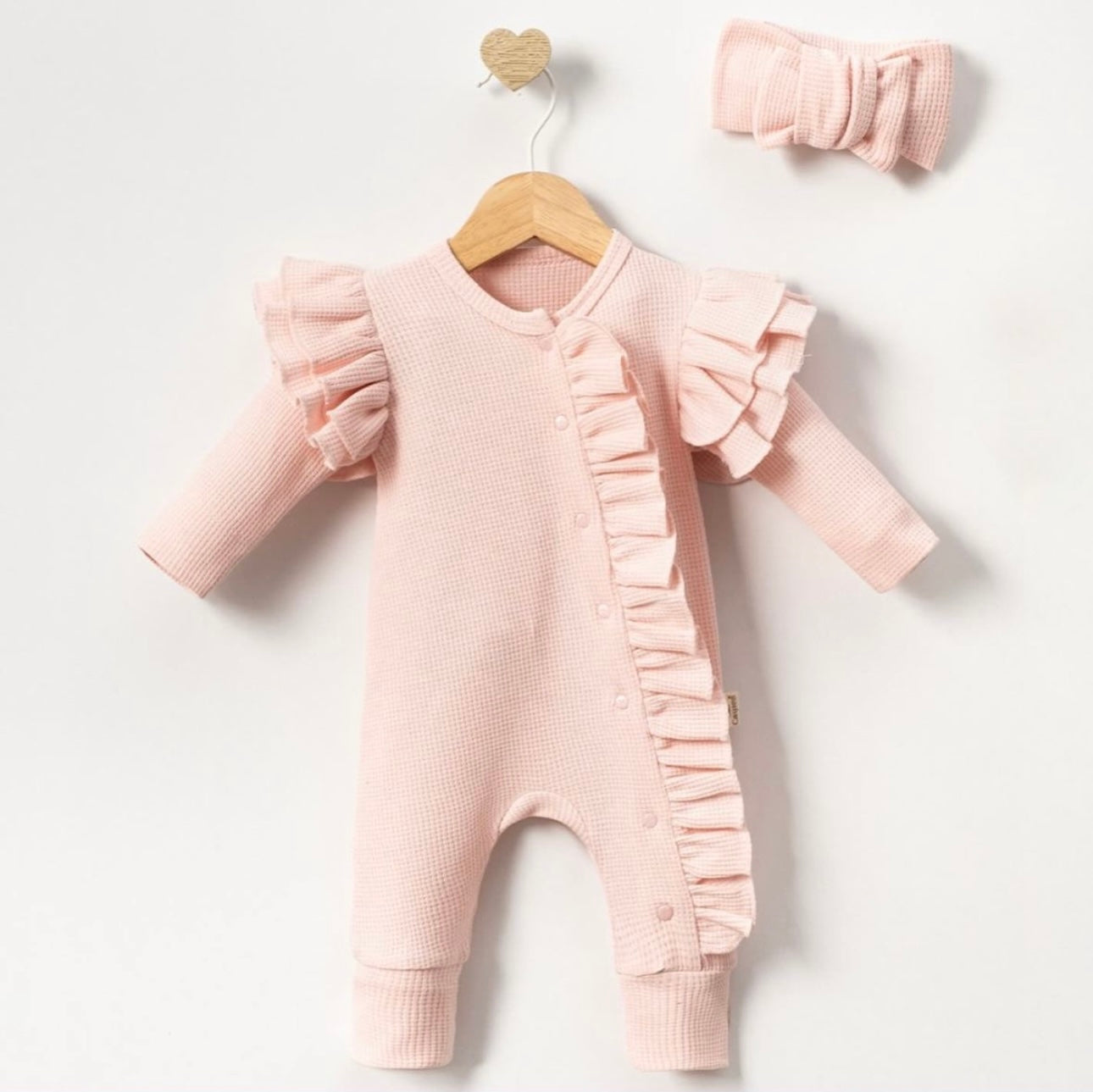 BALLET PINK FRILL SLEEPSUIT