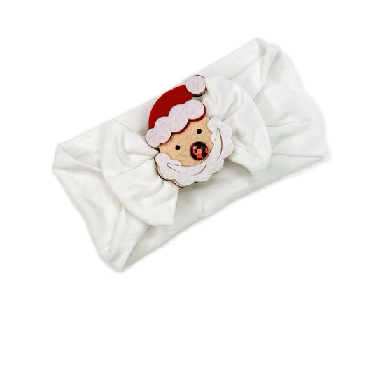 White Santa nylon headband