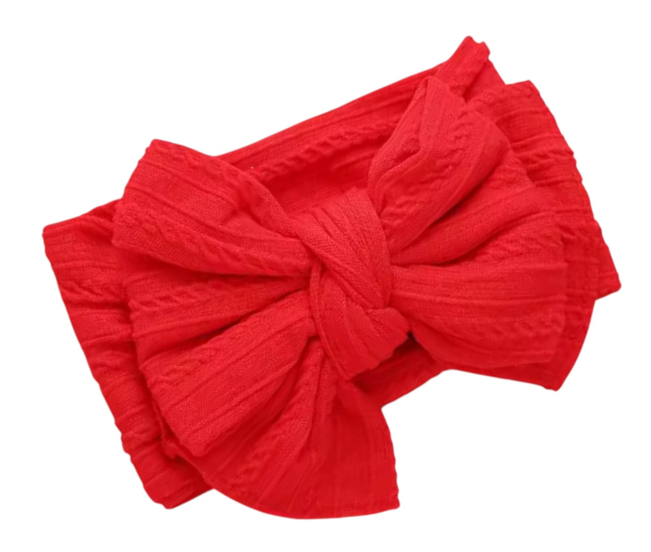 Russian Red Larger Cable Knit Bow