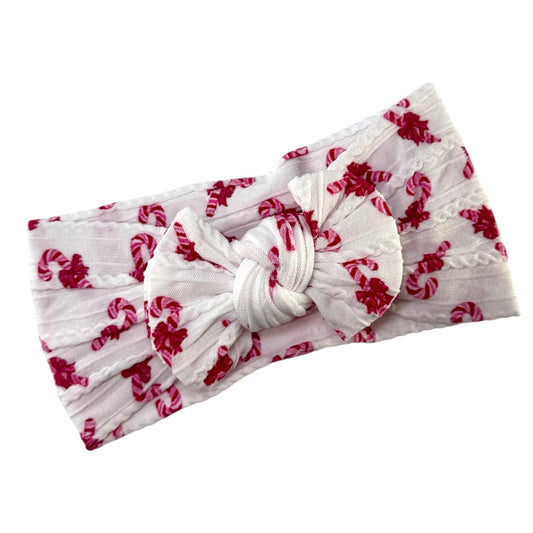 Candy Cane Smaller Cable Knit Headband